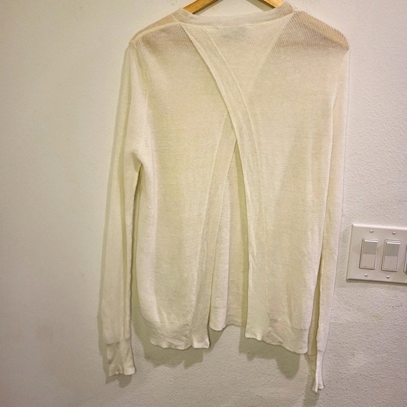 A.L.C. White long sleeve sheer blouse - Picture 2 of 6